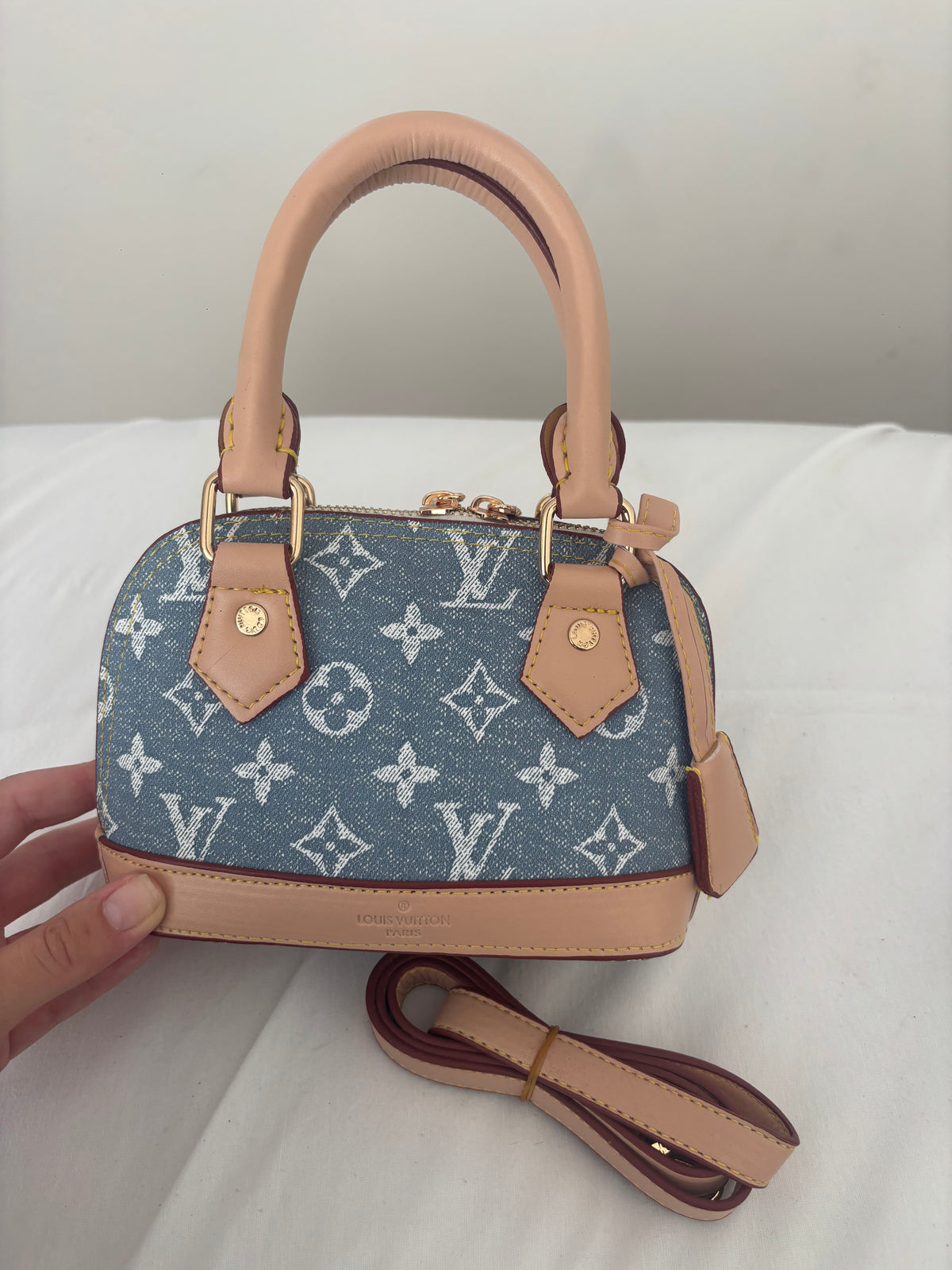 Mini denim flower handbag -Rg