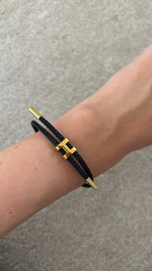 Black and gold bracelet