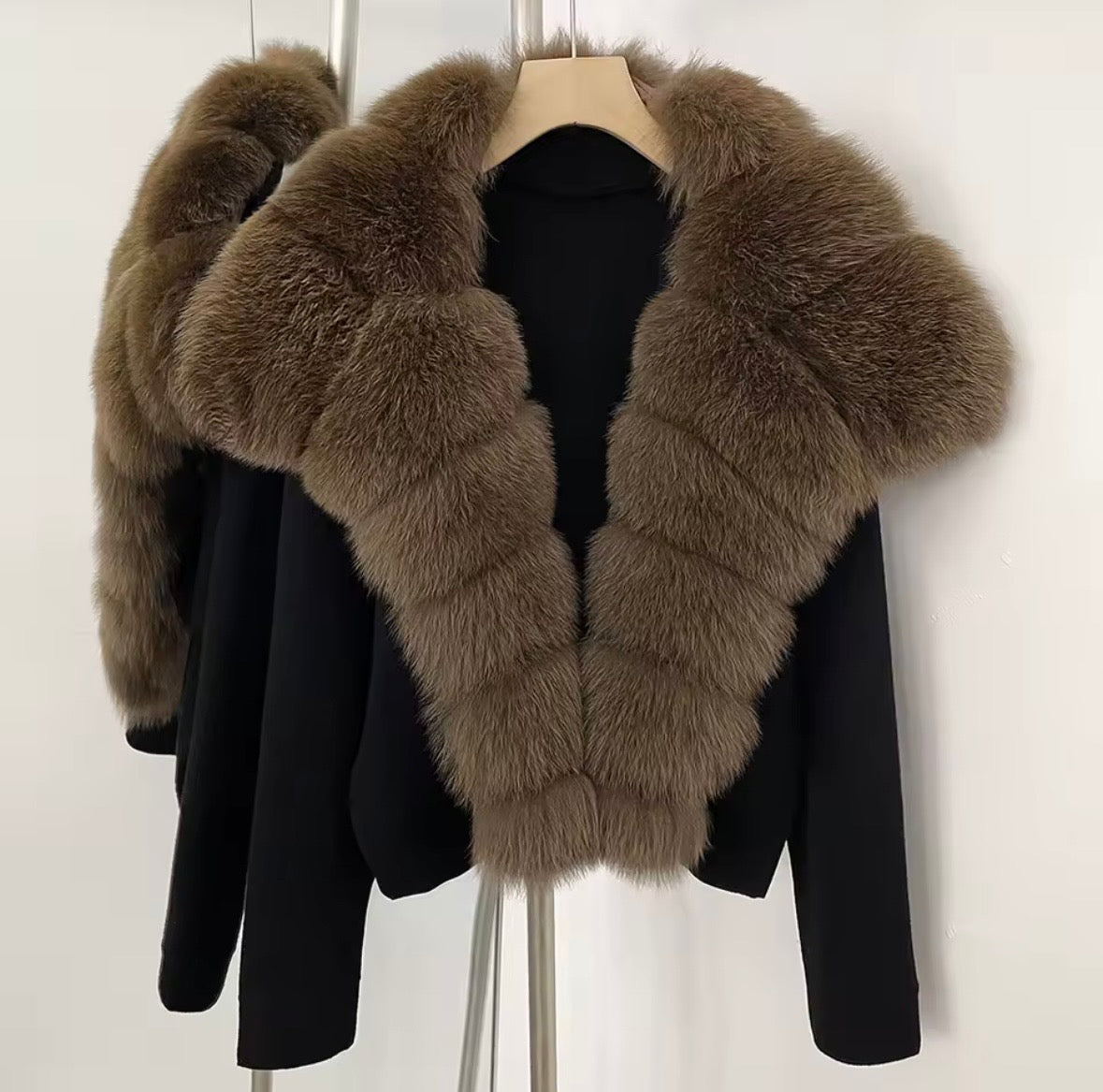 PRE ORDER real fur cardigan 2-3weeks
