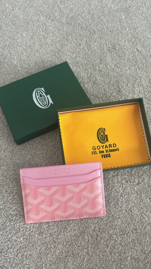 Pink card holder with box -Rg