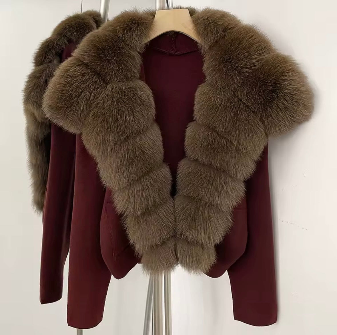 PRE ORDER real fur cardigan 2-3weeks