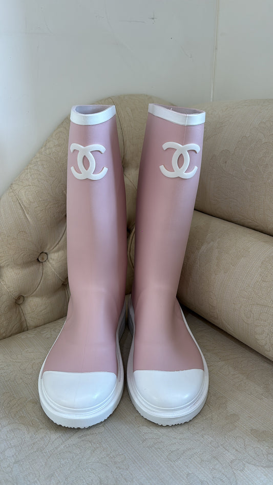 Pink wellies size 4/5 uk -Rg