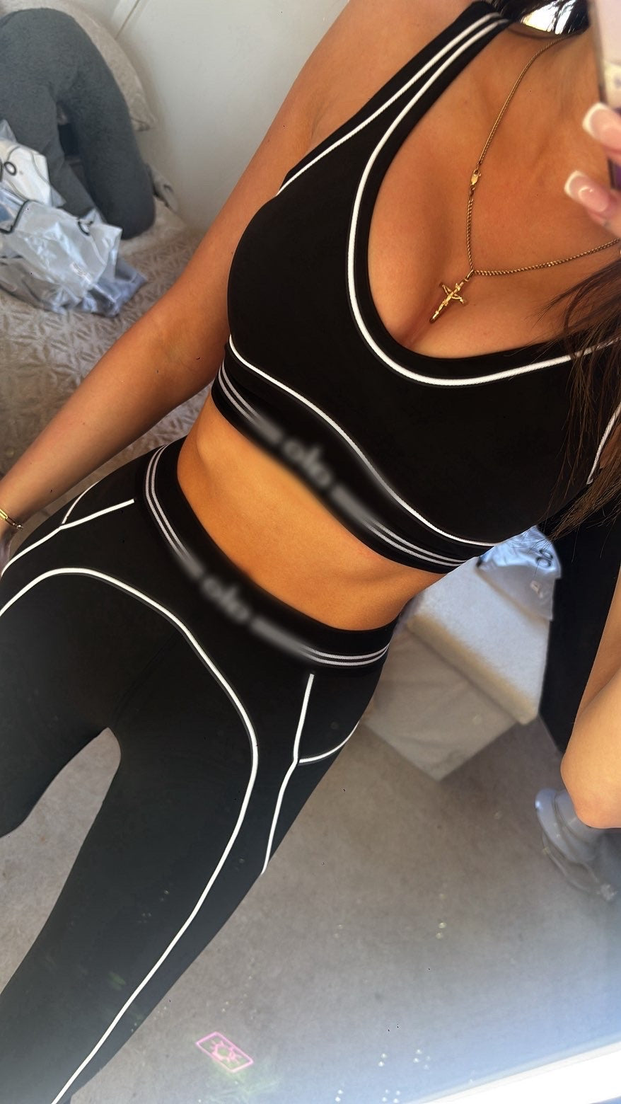 Black and white gym set