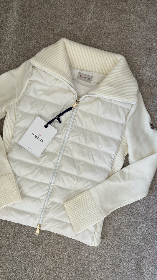 Cream knitted body warmer jacket size extra small/small ￼