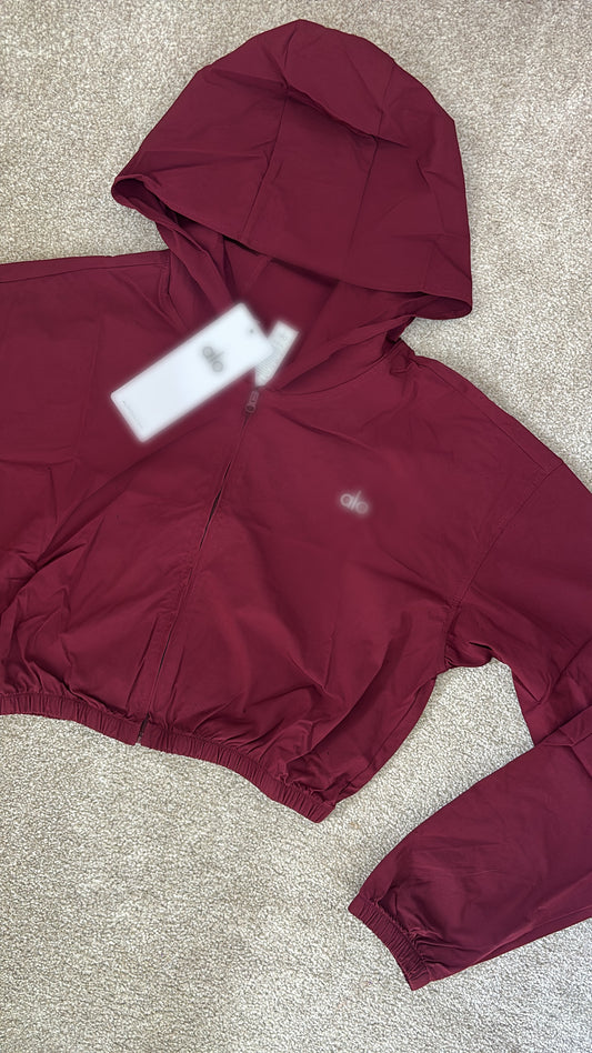 Burgundy A dryfit cropped jacket size S