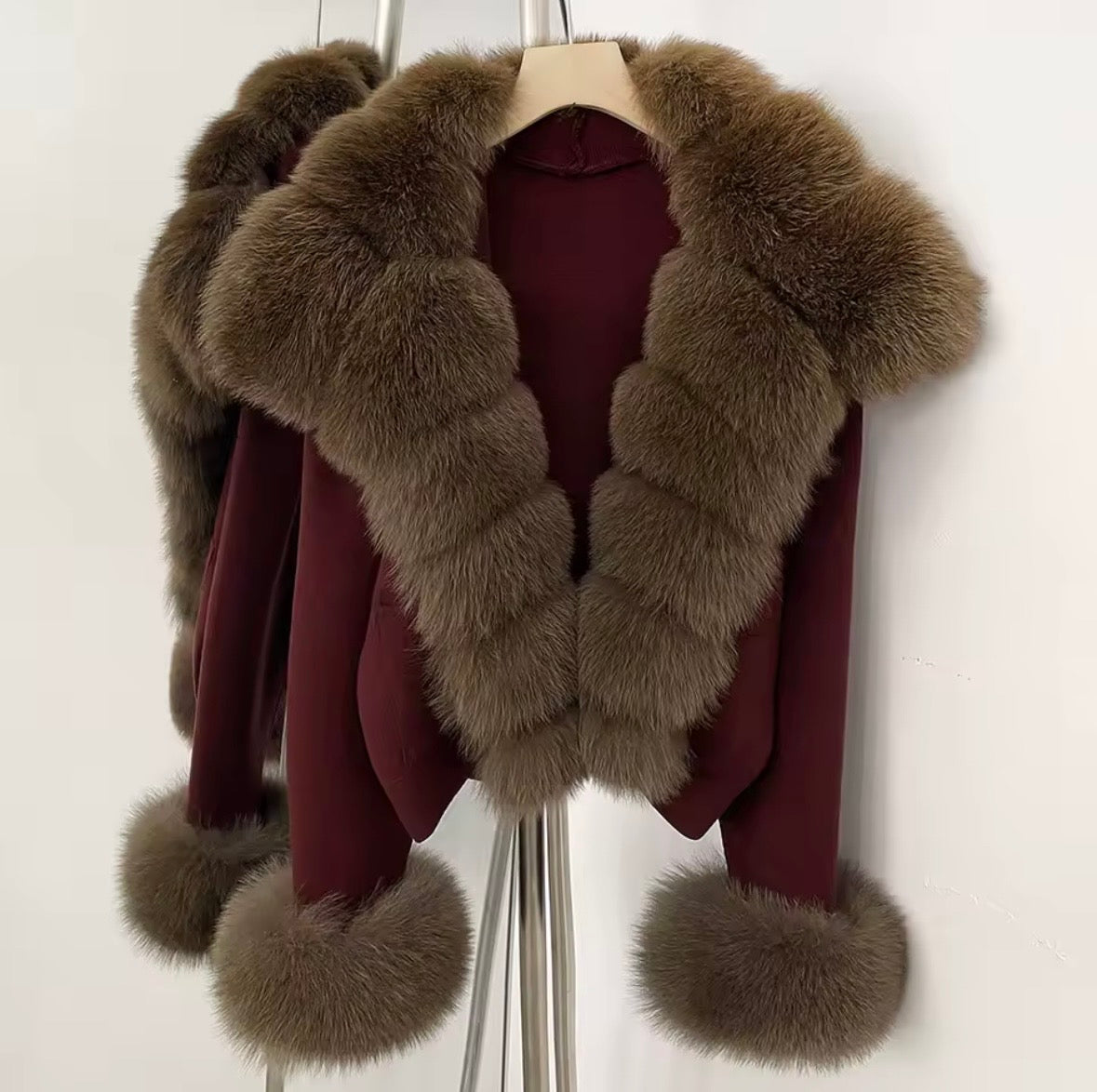 PRE ORDER real fur cardigan 2-3weeks