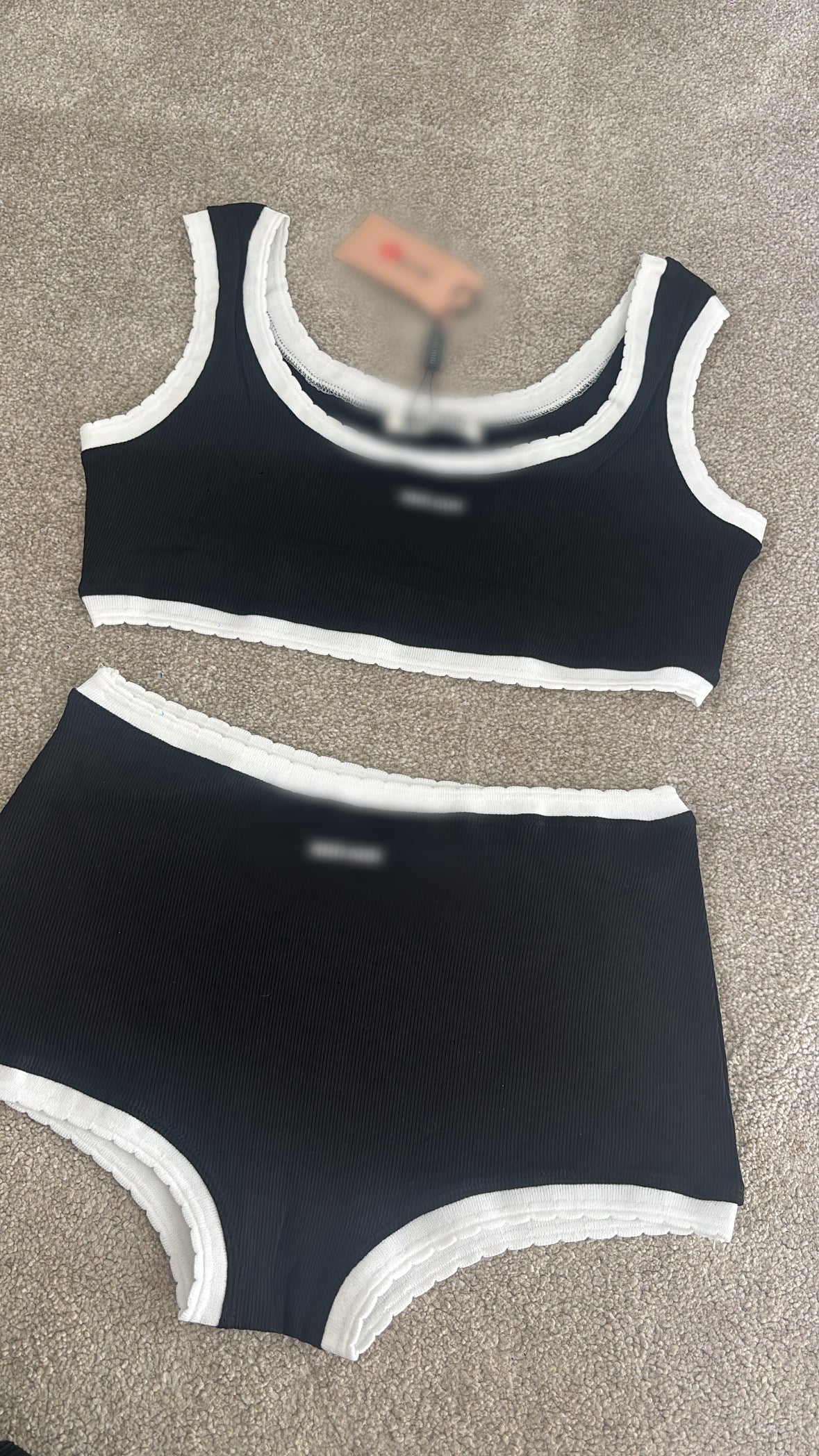 Black and white MM short co ord size S